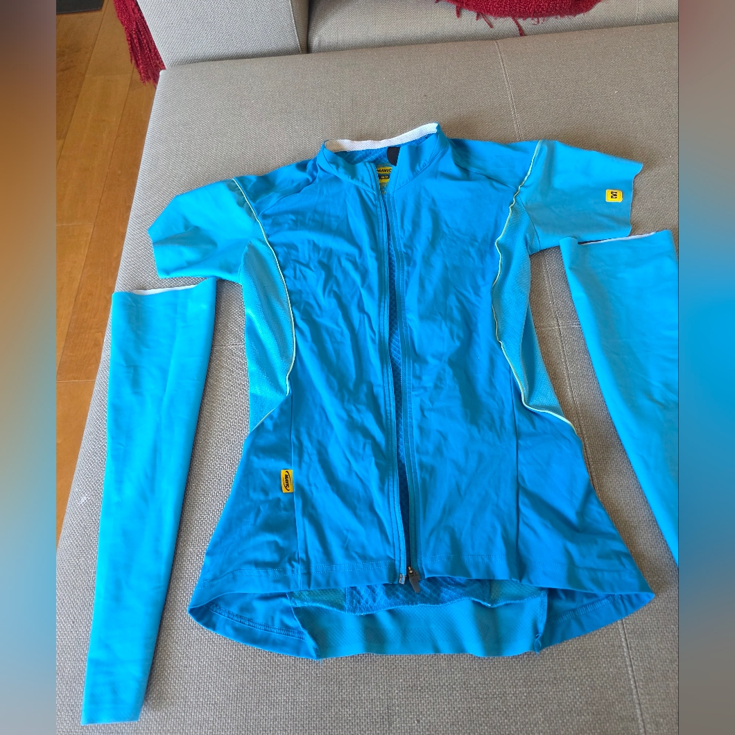 Women's Mavic Cycling Jersey - Small Blue With Detachable Sleeves